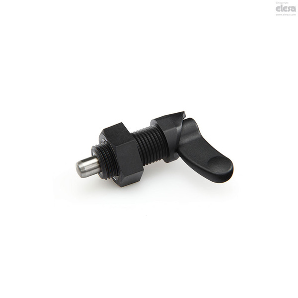 Elesa AISI 303 SS plunger, with locking nut, PMT.200-SST-8-M20x1, 5-AK PMT.200-SST-AK